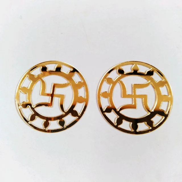 Golden Acrylic Swastik - 2 Inches