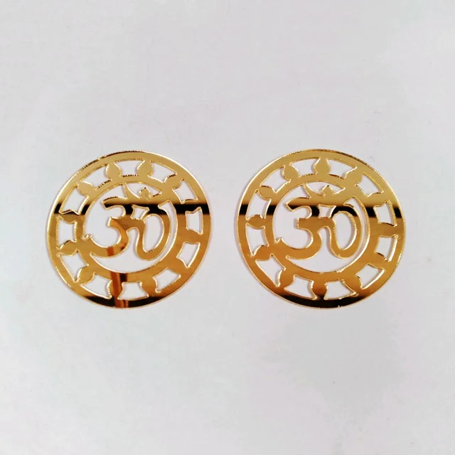 Golden Acrylic Om Cutout - 2 Inches