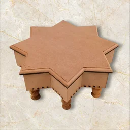 Octogon Chowki - Wooden Legs - 16 Inches