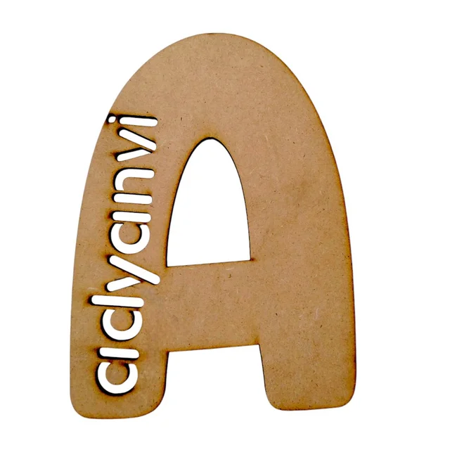 Monogram Letter With Name Kids Room Decor - 12 Inches