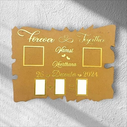 Couple Thumb Impression Engagement Wedding Invite