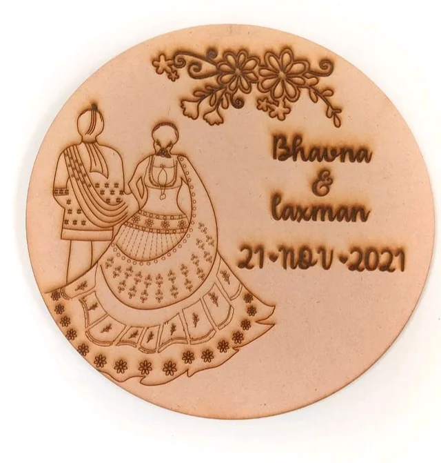 Wedding / Engagement Invitation Card / Platter/ Wall Decor