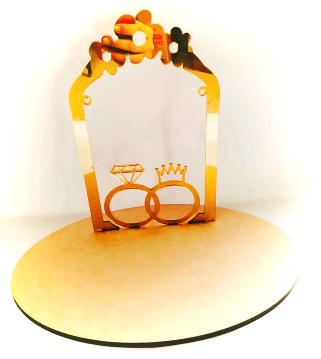 Engagement Ring Platter & Cake Topper Combo