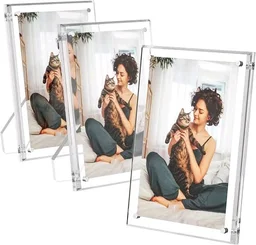 Acrylic Magnetic Fridge Magnet Double Side Display - Pack Of 5