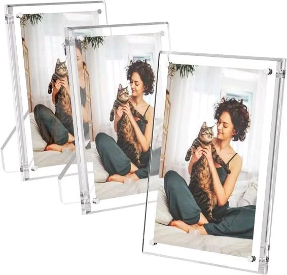 Acrylic Magnetic Fridge Magnet Double Side Display - Pack Of 5