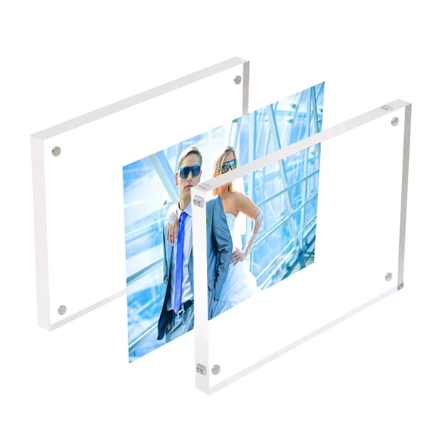 Acrylic Magnetic Fridge Magnet Double Side Display - Pack Of 5