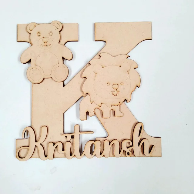 Monogram Fridge Magnet Lion & Bear - Pack Of 5