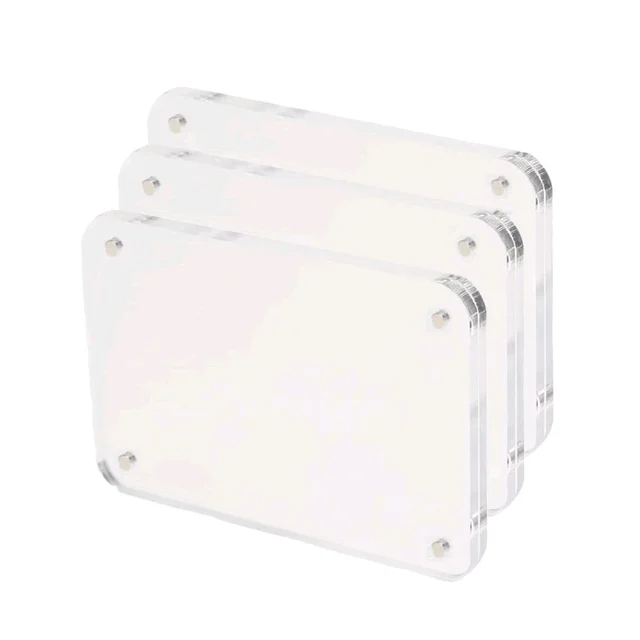 Acrylic Magnetic Fridge Magnet Double Side Display - Pack Of 5