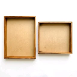 1.5 Inches TeakWood Floating Frame / Varmala Preservation Frame Base MDF - 8 * 8 * 1.5 Inches