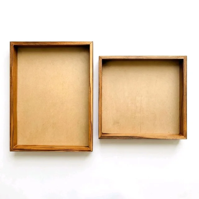 1.5 Inches TeakWood Floating Frame / Varmala Preservation Frame Base MDF - 8 * 8 * 1.5 Inches