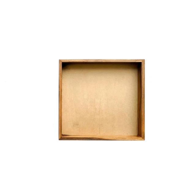 1.5 Inches TeakWood Floating Frame / Varmala Preservation Frame Base MDF - 10 * 10 * 1.5 Inches
