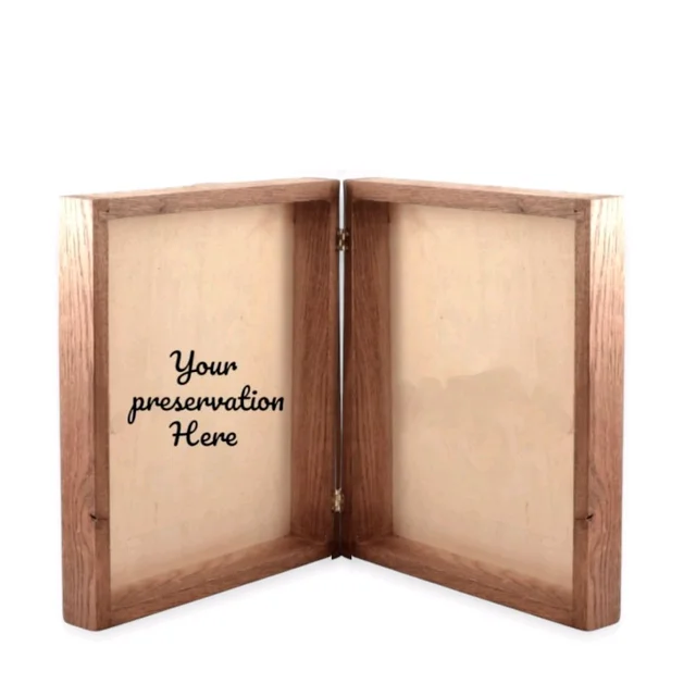 Teakwood Varmala Preservation Frames - MDF Base / Book Floting Frame / Standing Frame - 8 * 6 * 3 Inches