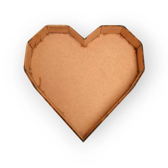 Heart Box Chocolate / Flower Fillable Box For Hamper Making Charcuterie Board - 8 Inches
