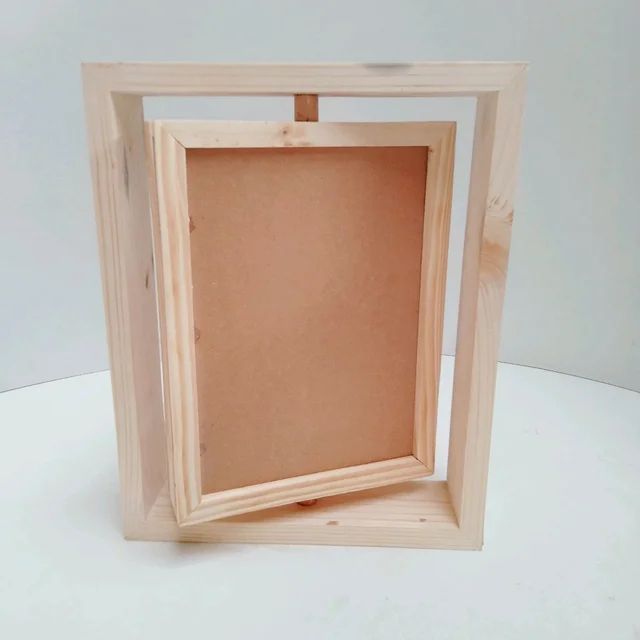 Pinewood Rotating Frame / Floating Frame / Varmala Preservation - Medium - 10 * 8 Inches
