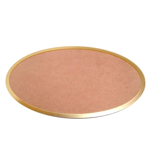 Oval Name Board With Golden Ring - 14*8 Inches