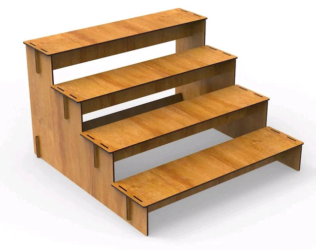 Modular Display Stand 4 Tiers Straight And Corner Stand