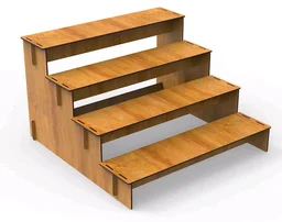 Modular Display Stand 4 Tiers Straight And Corner Stand