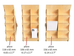 Collapsible Versatile Store Stand for Booklets, Magazines, and Souvenirs.