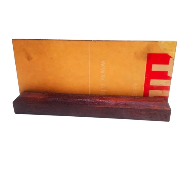 Teakwood & Acrylic Desk Nameplate