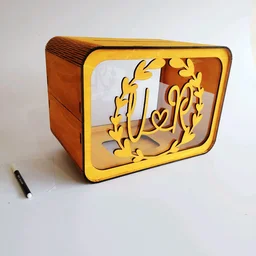 Guest Book - Wishes Memories Drop Box - Yellow