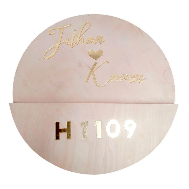 Round Curved Planter Name Board - 18 Inches, With Names