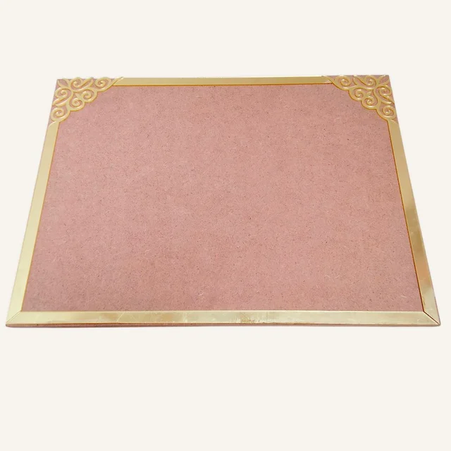 Nameboard With Gold Ornamental Border - 12 * 9 Inches