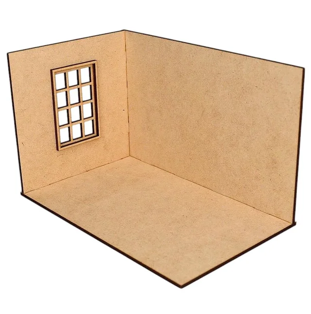 DIY RoomBox / Dollhouse Open - With Window - 10* 8* 8 Inches, Without Acrylic Cover - Open