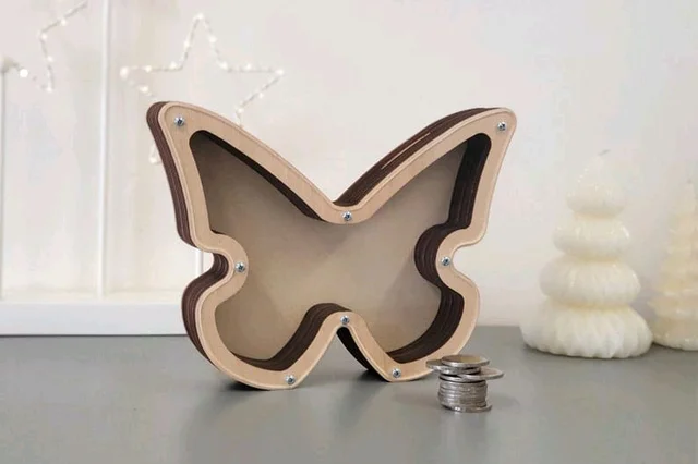 Self Standing Piggy Bank - Butterfly - 6 Inches, DIY