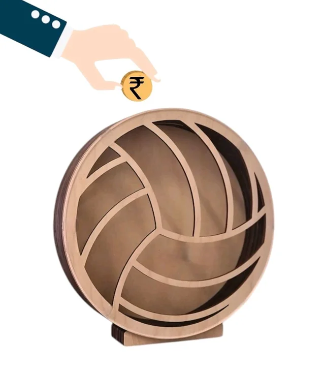 Self Standing Piggy Bank - Basketball - 6 Inches, Assembled