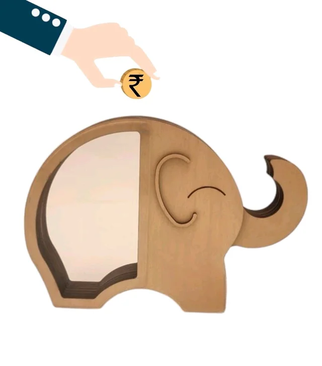 Self Standing Piggy Bank - Elephant - 6 Inches, DIY