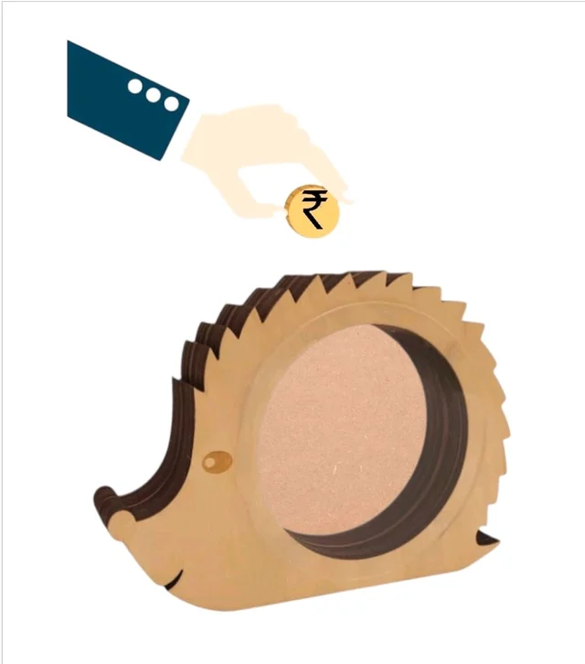 Self Standing Piggy Bank - Porcupine - 8 Inches, DIY