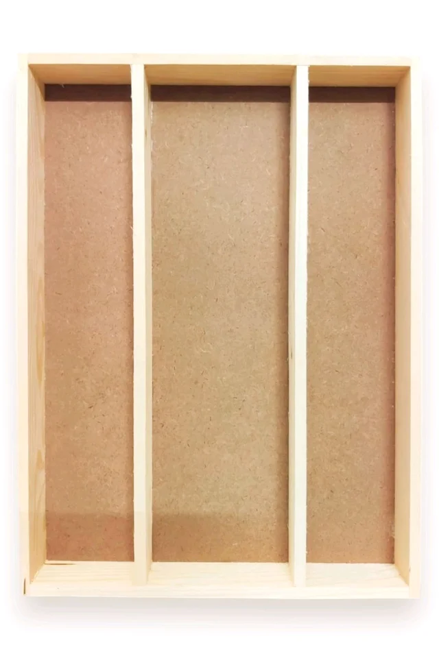 Pinewood Wooden Varmala Preservation Frame / Partition Kaleera Frame with Space For Photo - Potrait - 15 * 12 * 2 Inches