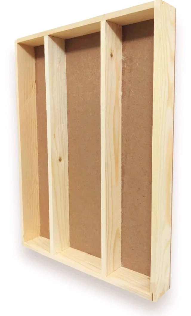 Pinewood Wooden Varmala Preservation Frame / Partition Kaleera Frame with Space For Photo - Potrait - 36 * 24 * 2 Inches