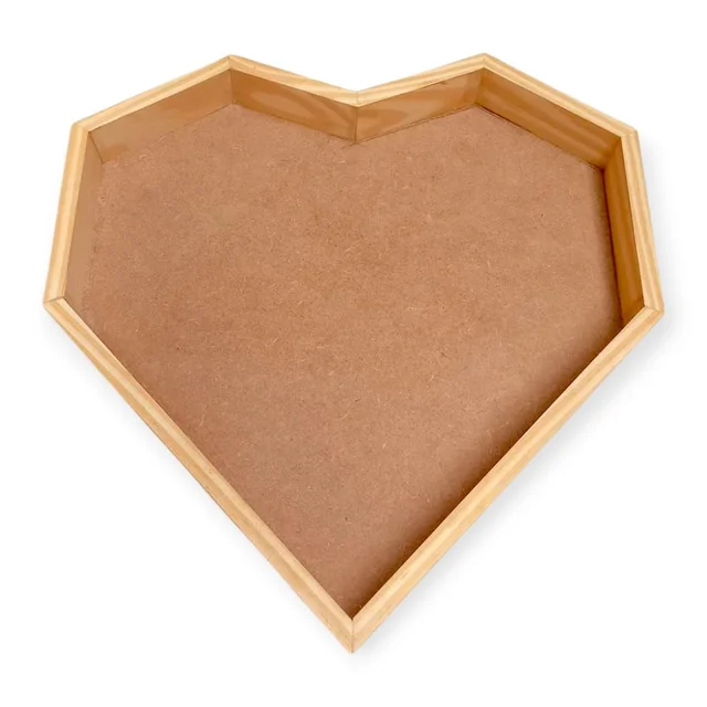 Heart Wooden Frames - Varmala Preservation & Base MDF - 18 * 18 * 1.5 Inches