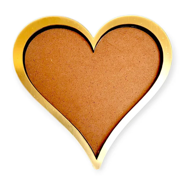 Wooden Heart Frame For Varmala Preservation - 8 Inches, Depth - 8mm