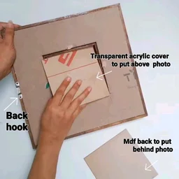 LED Lights - Teakwood Double Frame - With Photo Frame - 10 * 8 * 1.5 Inch