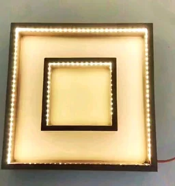 LED Lights - Teakwood Double Frame - With Photo Frame - 12 * 12 * 1.5 Inch