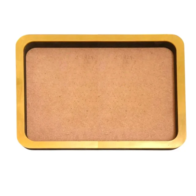 Wooden Frame For Varmala Preservation With Gold Border - 14 * 9 Inch, Depth - 20mm