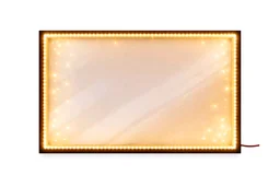 4 Side LED Lights Teak wood Varmala Preservation Frame - Base MDF - 8 * 8 inches