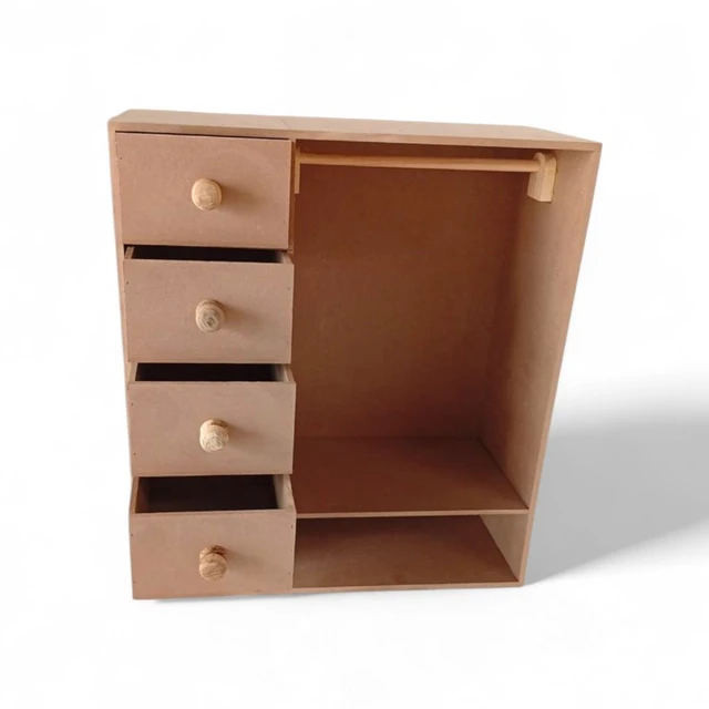 Doll House with Drawer Doll Cloth Hanger Organizer - 20*18*8 inches
