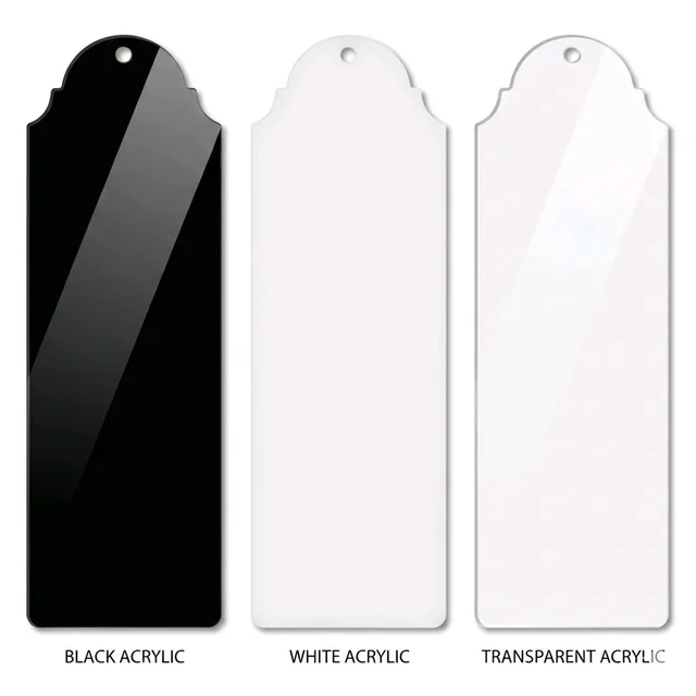 Acrylic Book Marker - A - Black, Set of 10