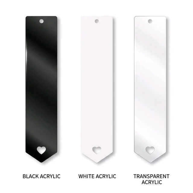 Acrylic Book Marker - C - White, Set of 10