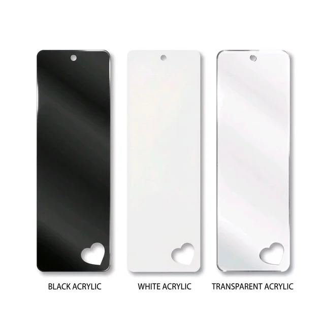 Acrylic Book Marker - E - White, Set of 10