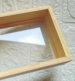Wooden Floating frame with Acrylic Varamala Frame - 8 * 8 * 1.75 Inches