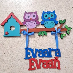 Cute Owl Name Board