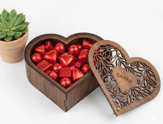 Heart Shape Chocolate Box - 25 pieces