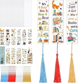 UV Printed Designer Acrylic Bookmark – Custom Artwork Bookmark - SET of 24 pcs