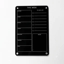 Acrylic this week planner / Acrylic planner - Black