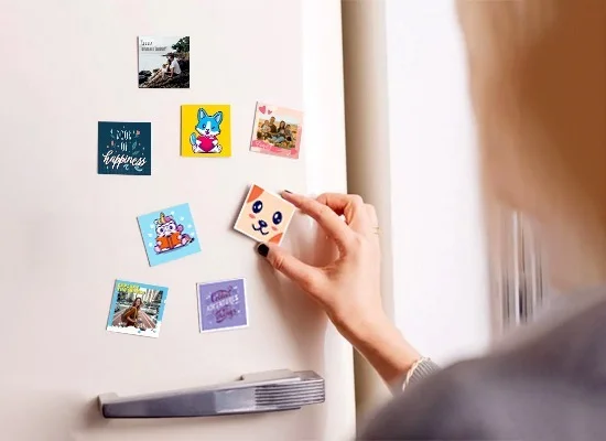 Custom MDF Fridge Magnet UV printed - 50 Pcs - 4x4 inches