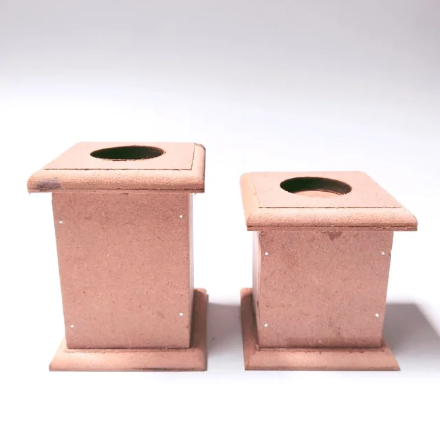 Pillar Candle holder - 2 pcs Set - 5" x 3", 8162